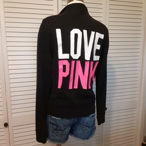 Victoria's Secret "Kangaroo Pocket" PINK Sweatshirt with EXTRA- LONG Sleeves - Picture 9 of 16